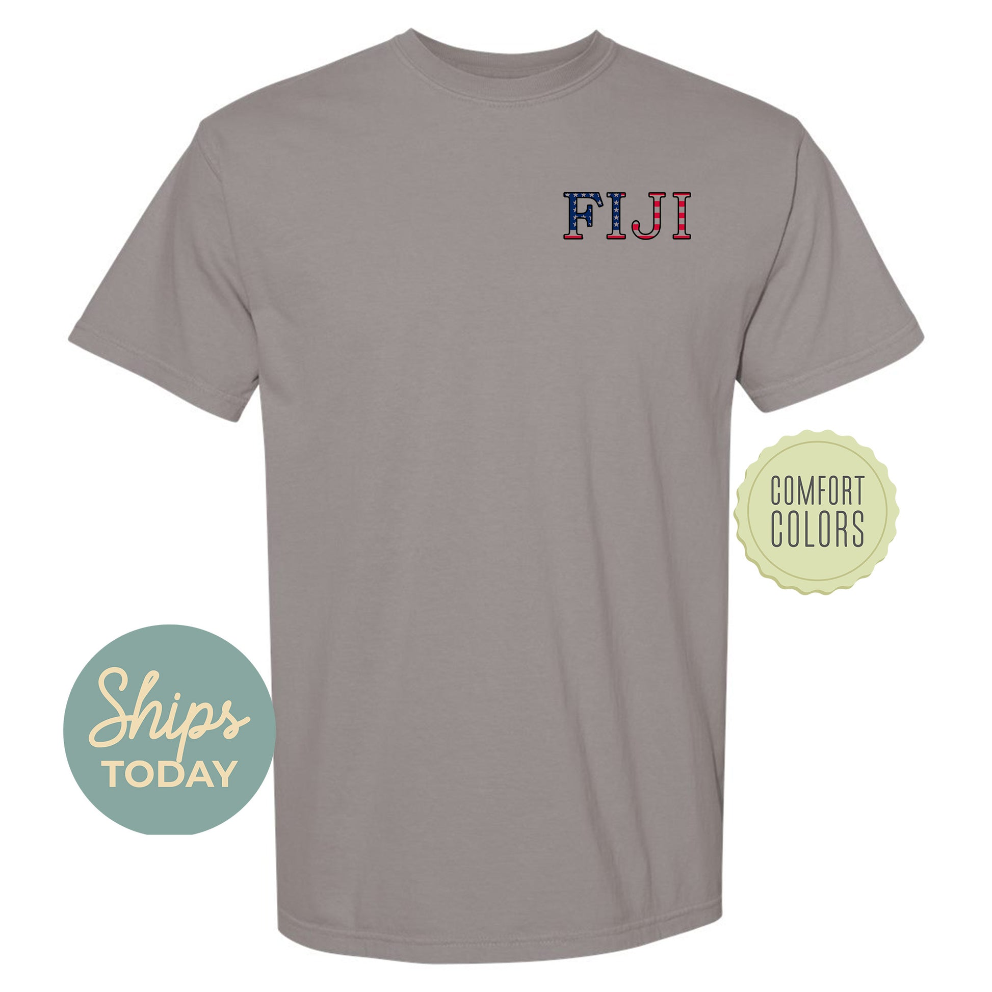 a t - shirt with the word flu on it