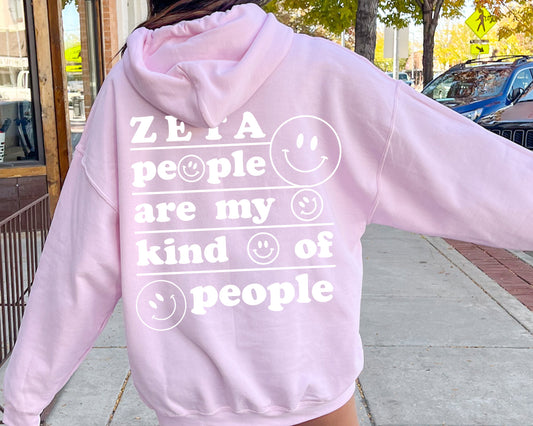 Zeta Tau Alpha My Kind of People Sorority Hoodie _ 33283g