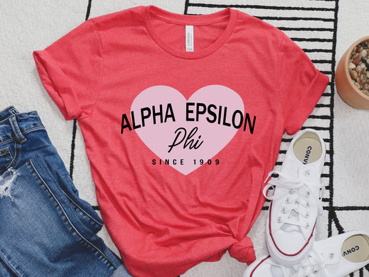 Alpha Epsilon Phi Pretty in Pink Sorority T-shirt _ 442g