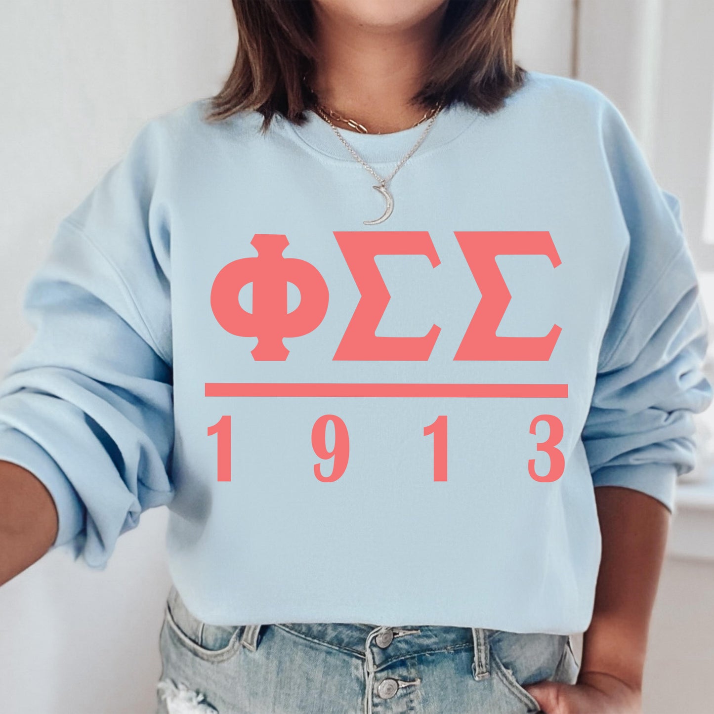 Phi Sigma Sigma Monochromatic Sorority Sweatshirt _ 30862g
