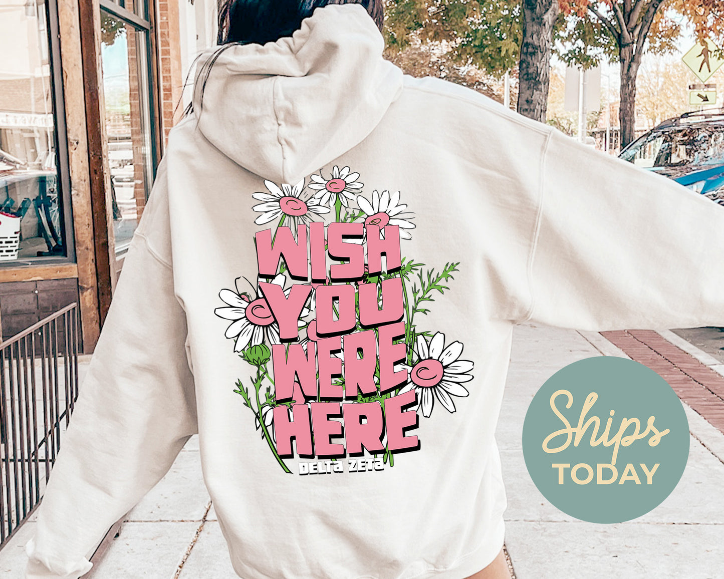 Delta Zeta Dreamy Garden Sorority Hoodie _ 31829g