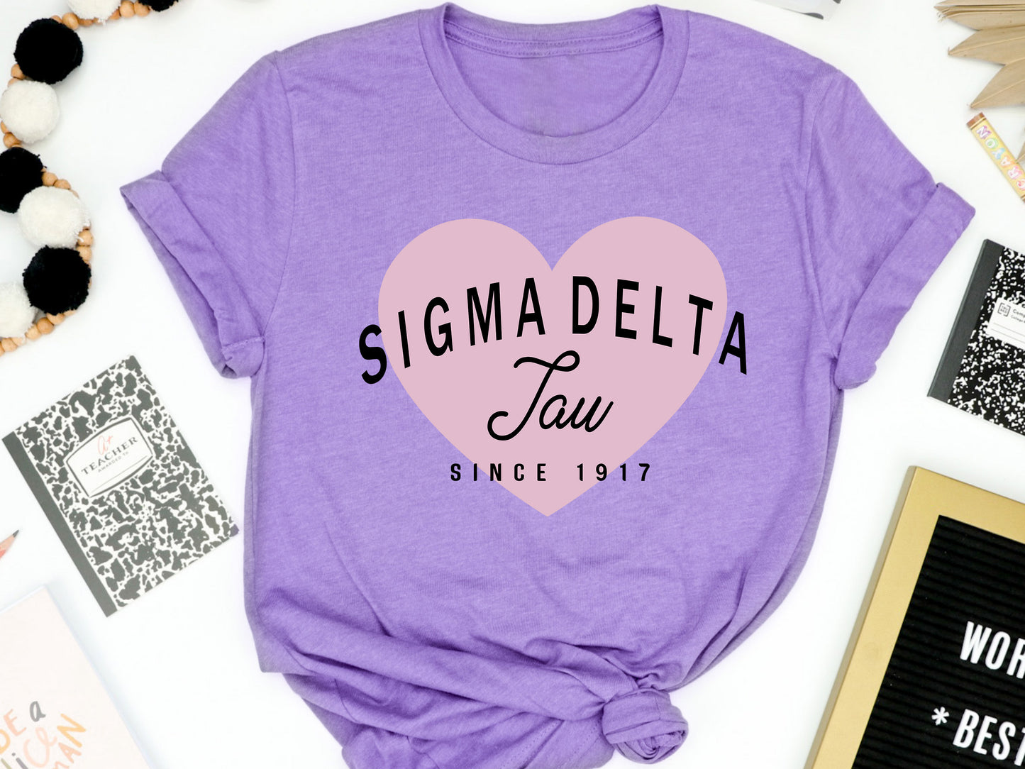 Sigma Delta Tau Pretty in Pink Sorority T-shirt _ 461g