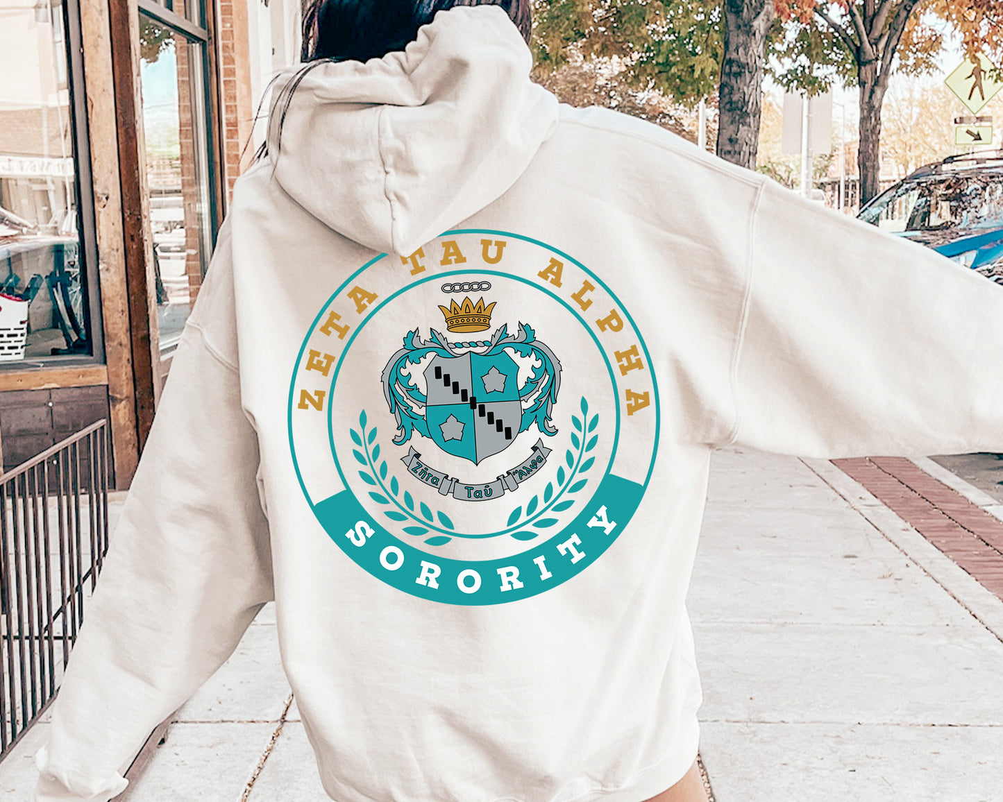 Zeta Tau Alpha Crested Tradition Sorority Hoodie _ 32841g