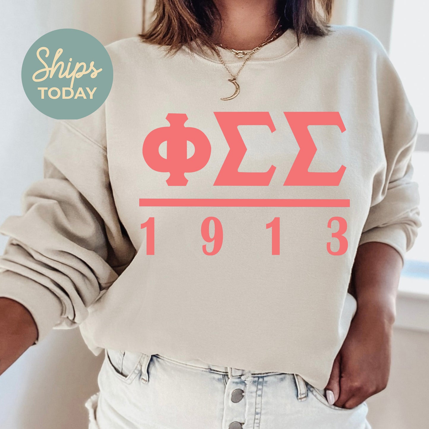 Phi Sigma Sigma Monochromatic Sorority Sweatshirt _ 30862g