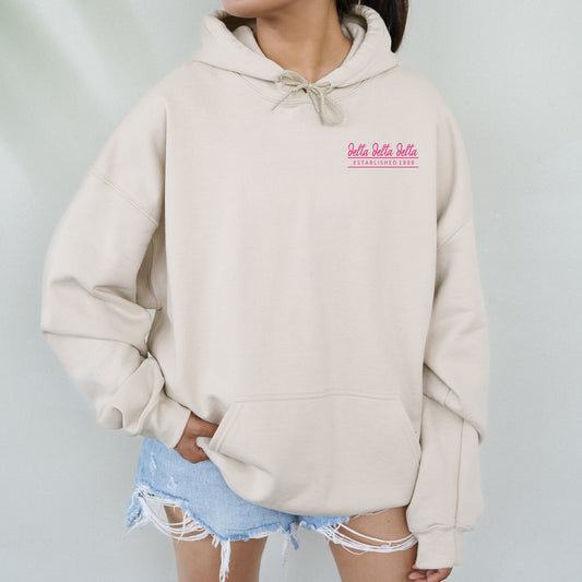Delta Delta Delta Classic Pink Sorority Hoodie _ 39096g