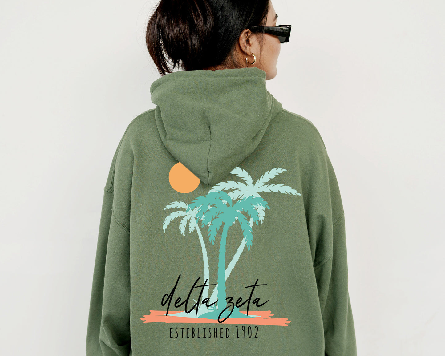 Delta Zeta Island Sisterhood Sorority Hoodie _ 33572g