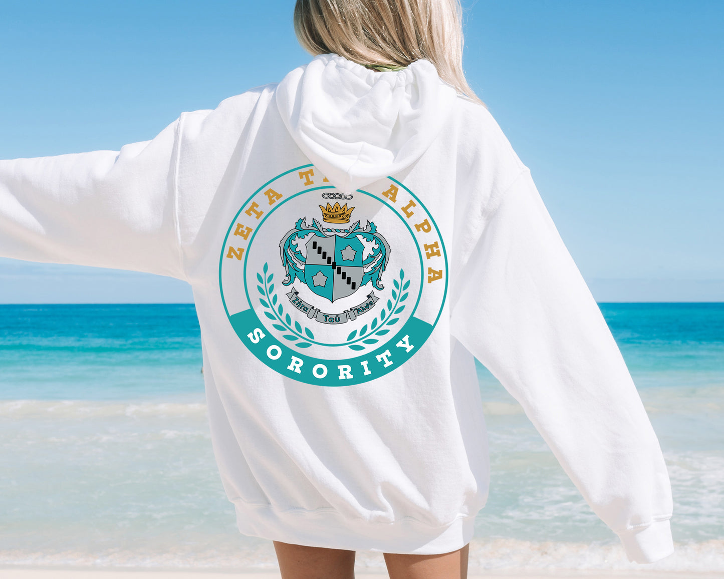 Zeta Tau Alpha Crested Tradition Sorority Hoodie _ 32841g