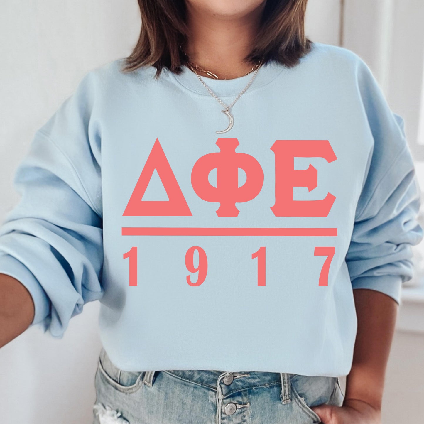Delta Phi Epsilon Monochromatic Sorority Sweatshirt _ 30855g