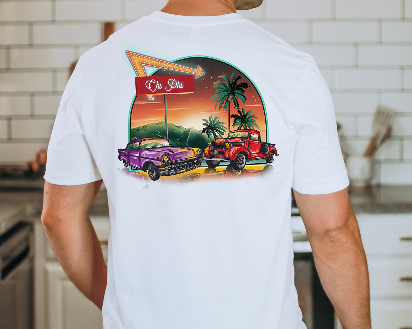 Chi Phi Vintage Retro Fraternity T-shirt _ 32632g