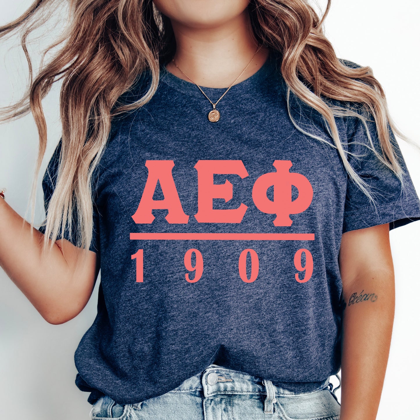 Alpha Epsilon Phi Monochromatic Sorority T-shirt _ 30845g
