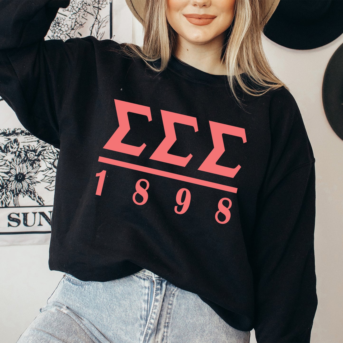Sigma Sigma Sigma Monochromatic Sorority Sweatshirt _ 30866g