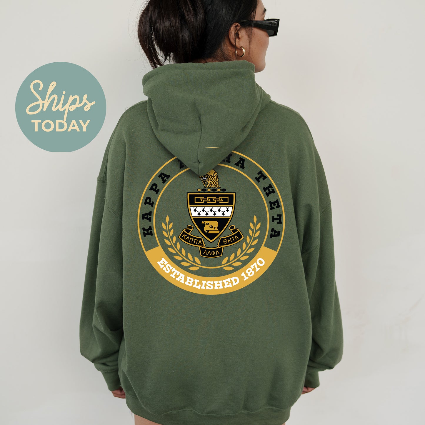 Kappa Alpha Theta Crested Tradition Sorority Hoodie _ 32831g