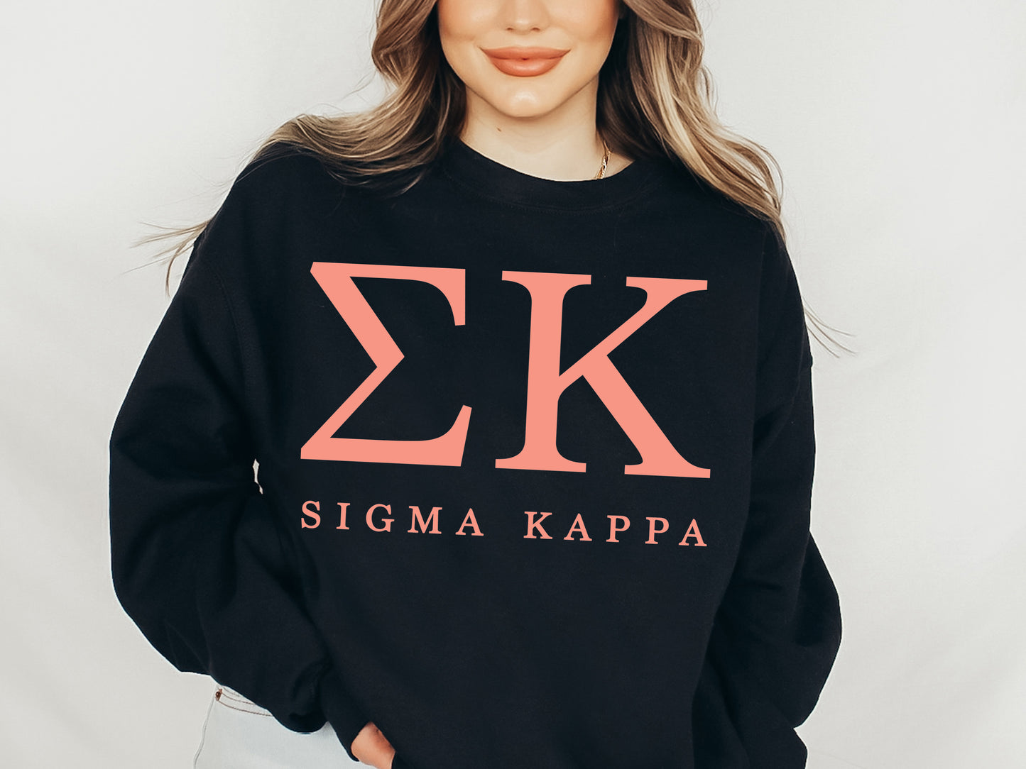 Sigma Kappa Pink Personality Sorority Sweatshirt _ 670g