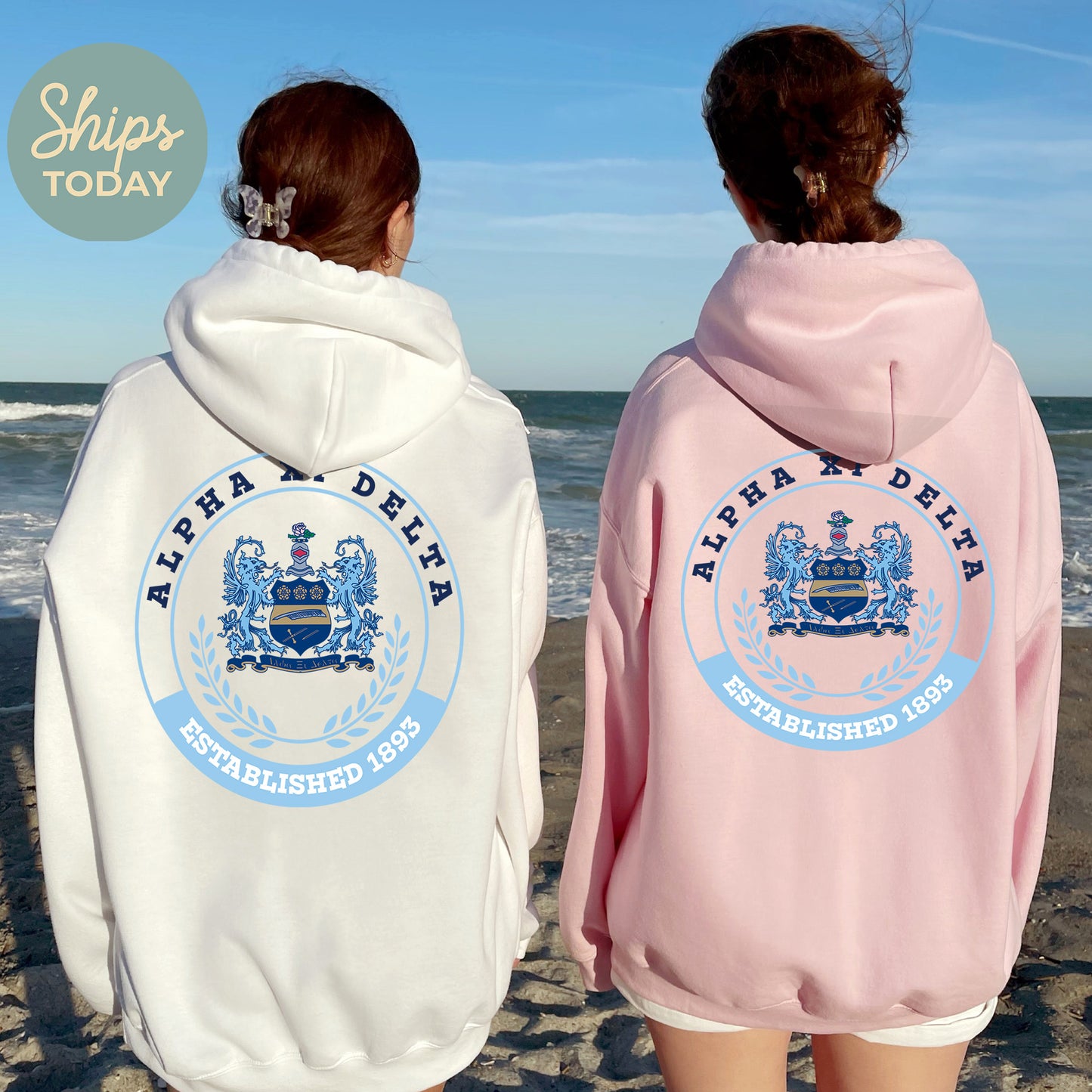 Alpha Xi Delta Crested Tradition Sorority Hoodie _ 32824g
