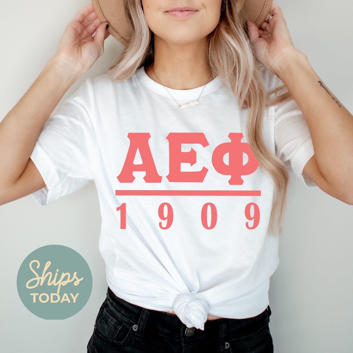 Alpha Epsilon Phi Monochromatic Sorority T-shirt _ 30845g