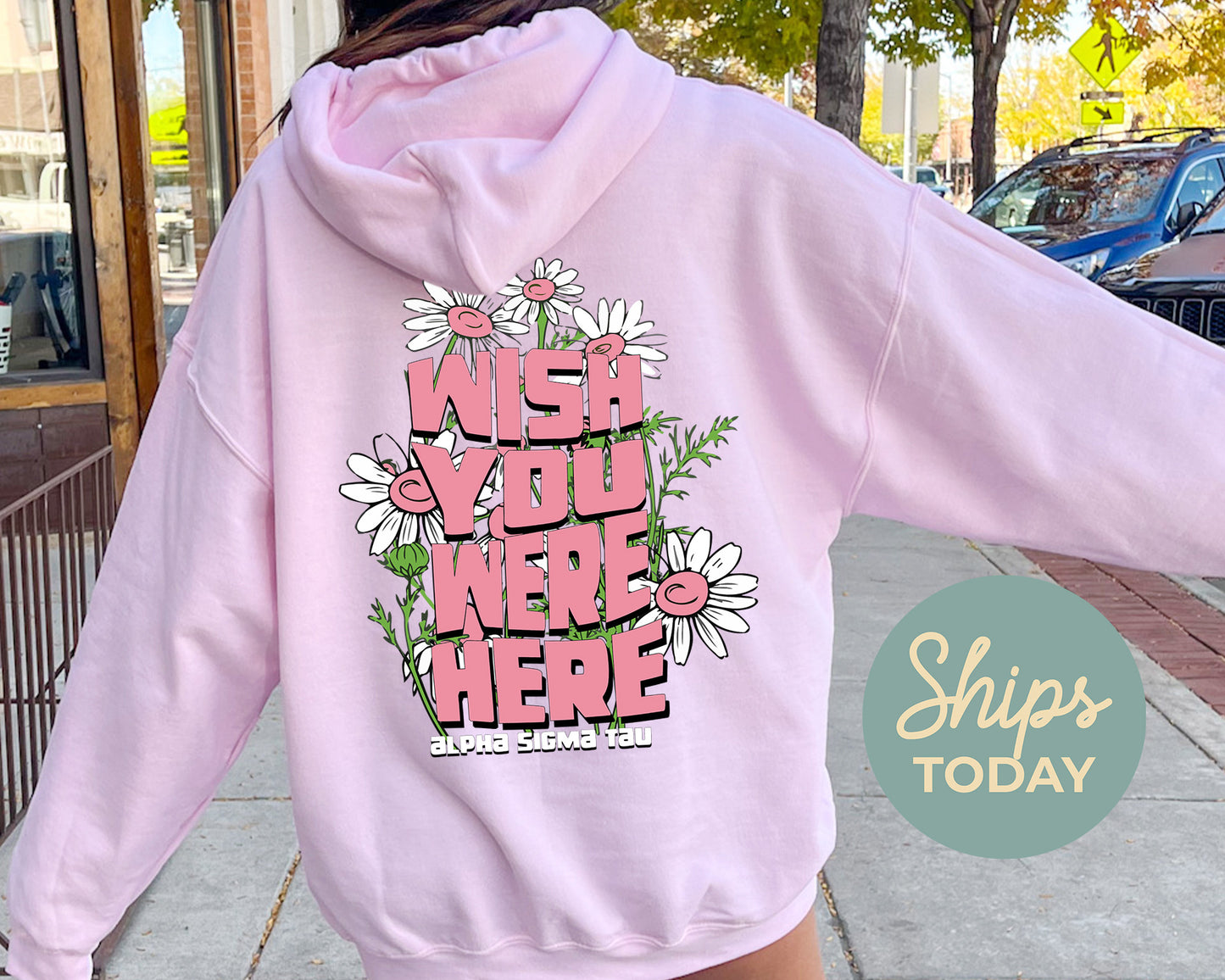 Alpha Sigma Tau Dreamy Garden Sorority Hoodie _ 31823g