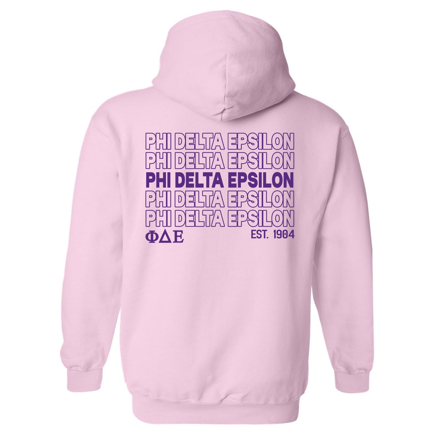 Phi Delta Epsilon Repeating Letters COED Hoodie _ 35594g