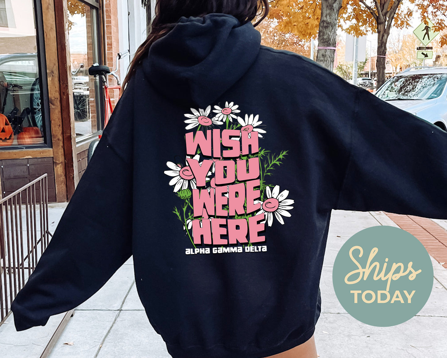 Alpha Gamma Delta Dreamy Garden Sorority Hoodie _ 31819g
