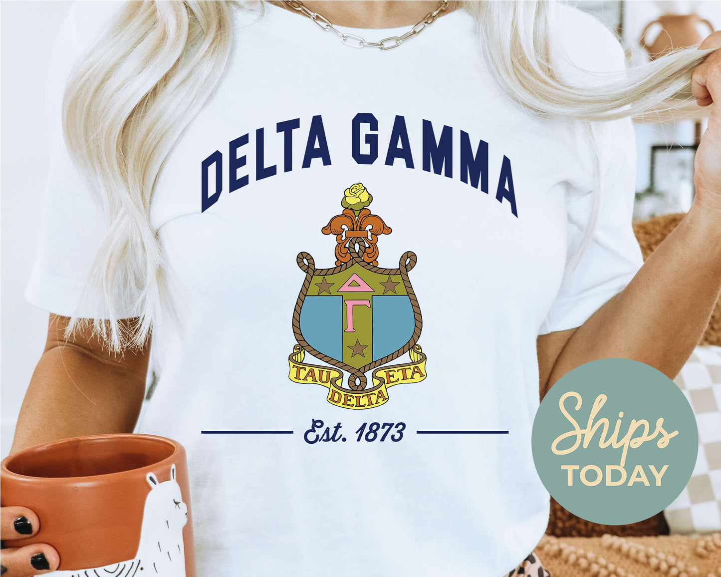 Delta Gamma Loyalty Crest Sorority T-shirt _ 4431g