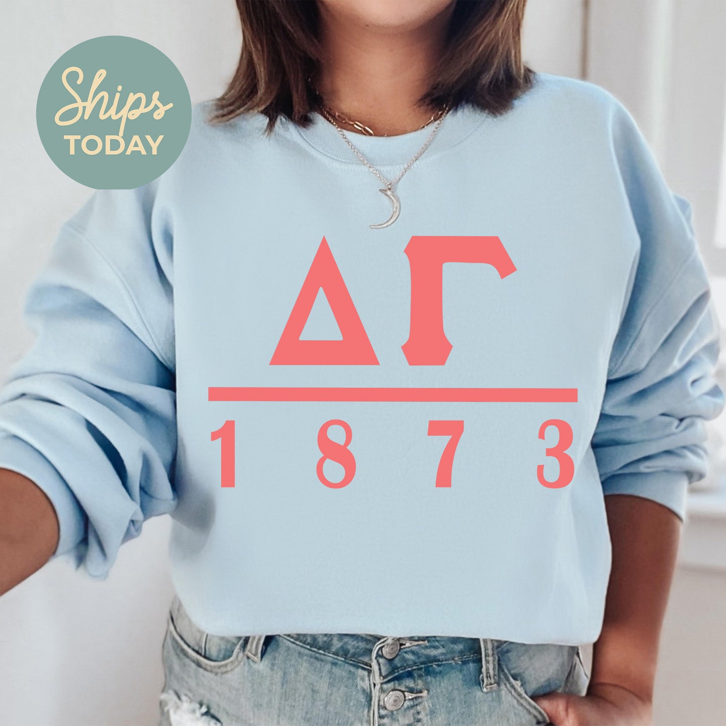Delta Gamma Monochromatic Sorority Sweatshirt _ 30854g
