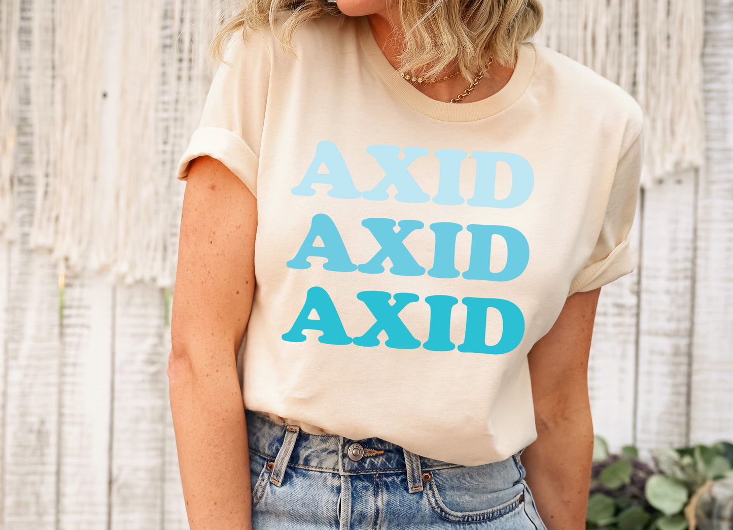 Alpha Xi Delta Touch of Blue Sorority T-shirt _ 2585g