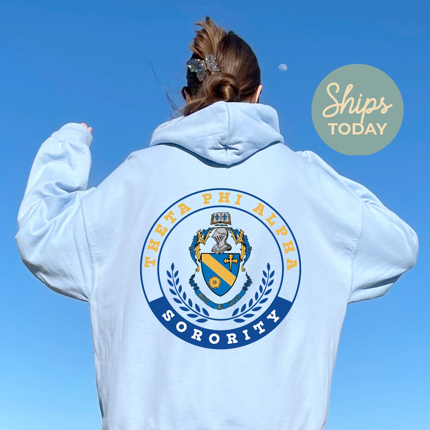 Theta Phi Alpha Crested Tradition Sorority Hoodie _ 32840g