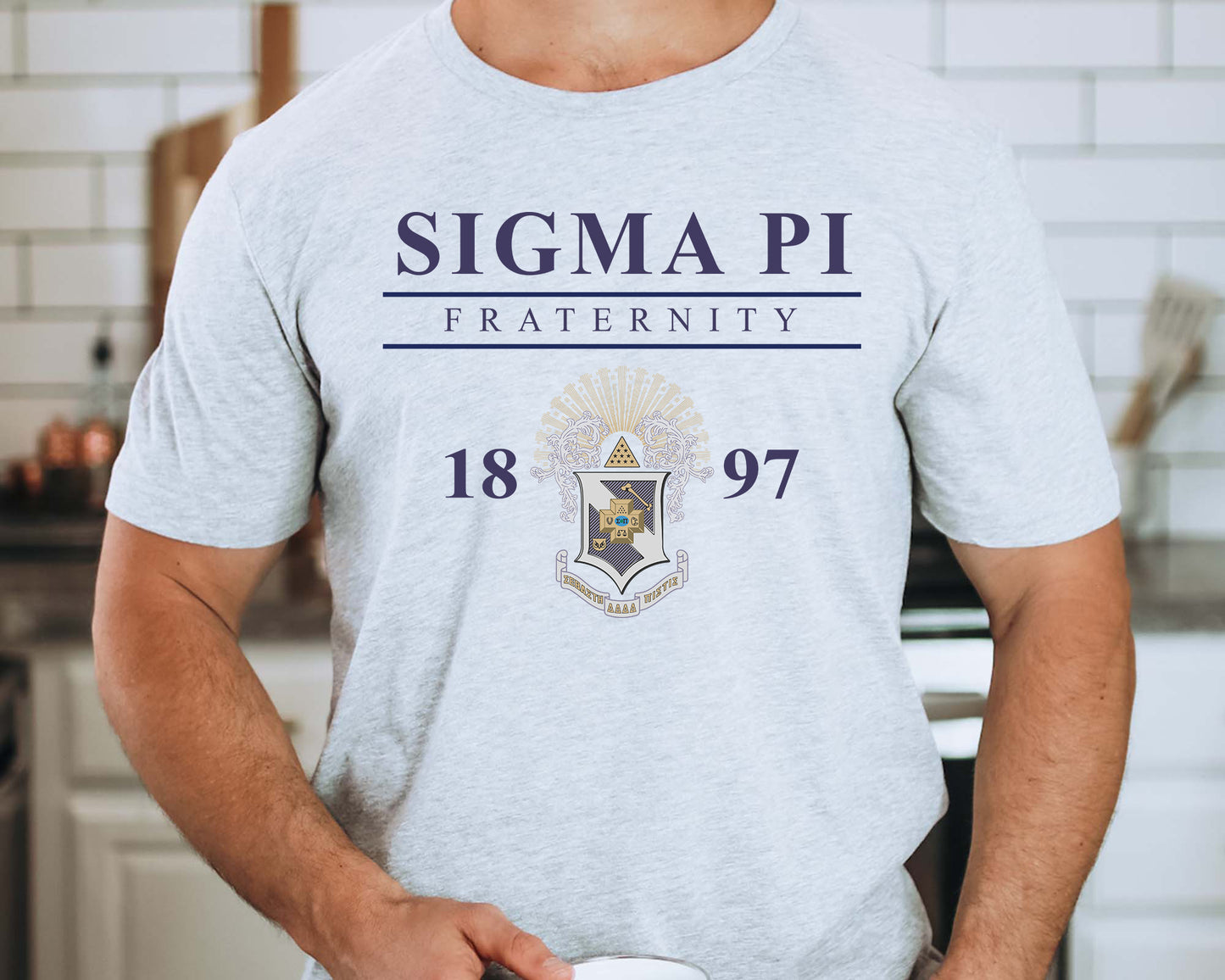 Sigma Pi Iconic Crest Fraternity T-shirt _ 31143g
