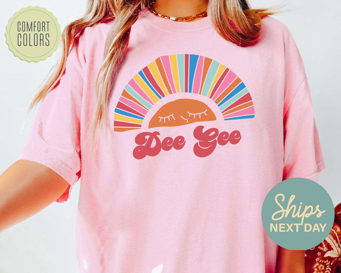 Delta Gamma Sunshine Comfort Colors Sorority T-shirt _ 3318g