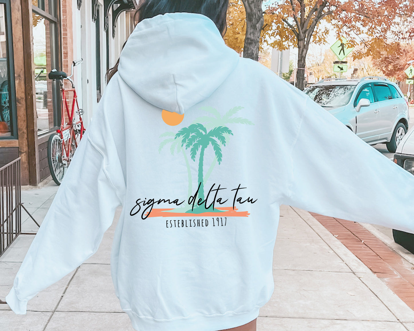 Sigma Delta Tau Island Sisterhood Sorority Hoodie _ 33580g