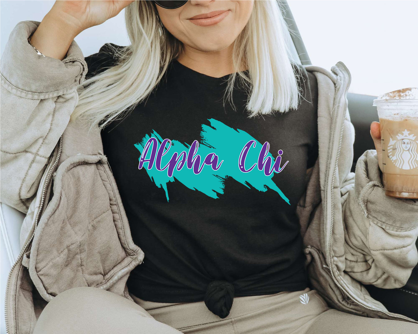 Alpha Chi Omega Paint Party Sorority T-shirt _ 4472g