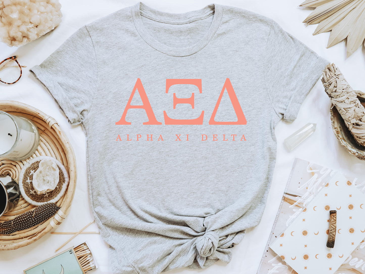 Alpha Xi Delta Pink Personality Sorority T-shirt _ 656g
