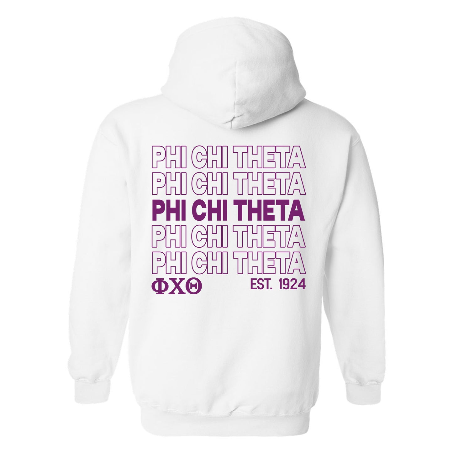 Phi Chi Theta Repeating Letters COED Hoodie _ 35593g