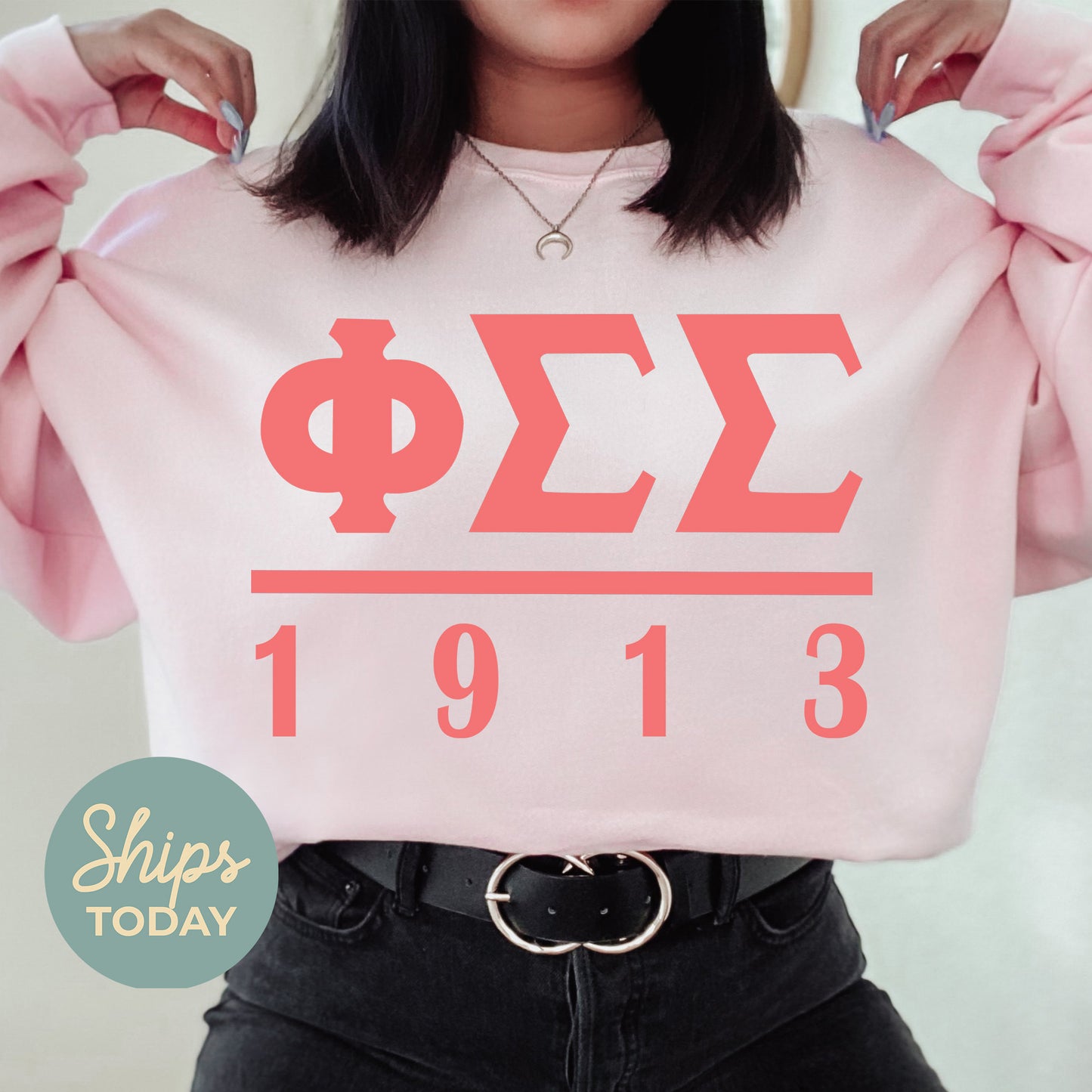 Phi Sigma Sigma Monochromatic Sorority Sweatshirt _ 30862g