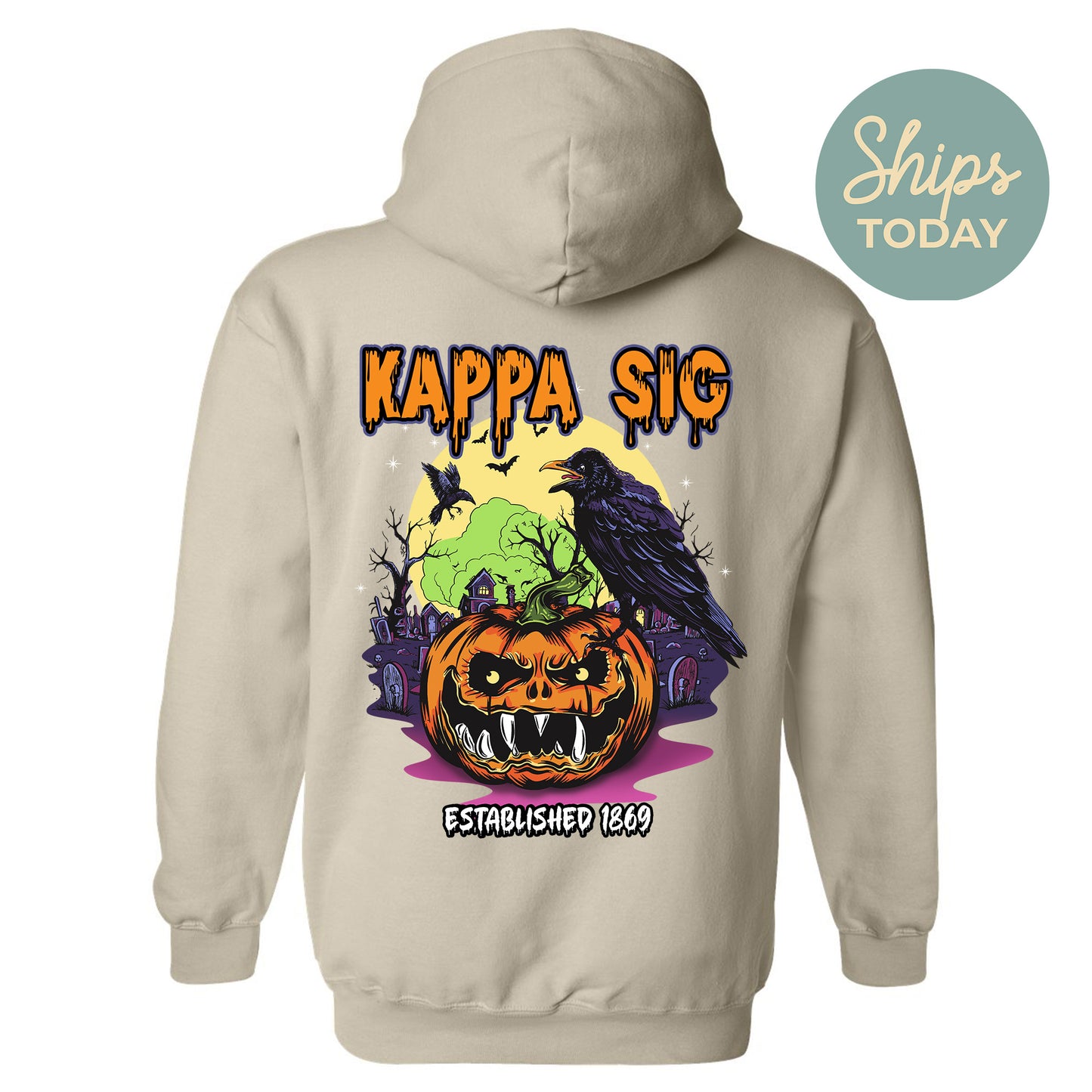 Kappa Sigma Halloween Bats Fraternity Hoodie _ 36263g