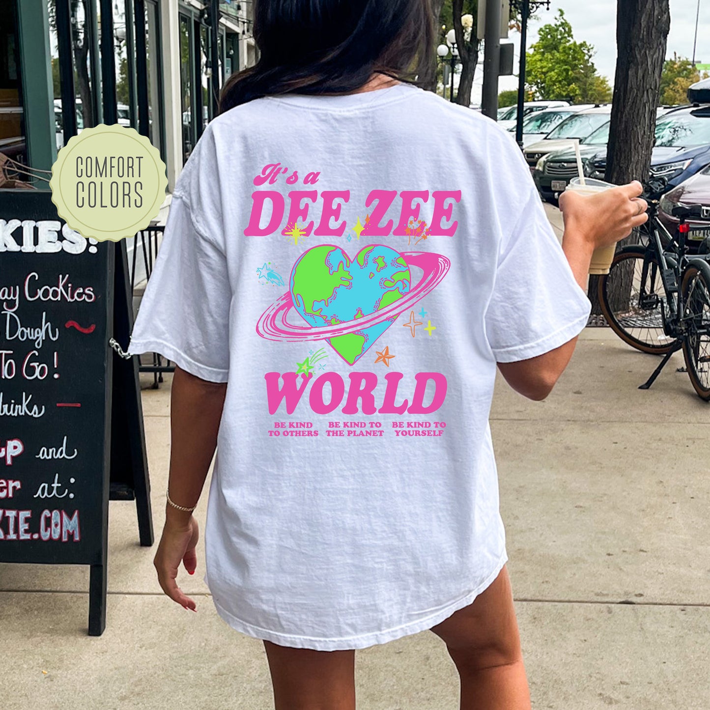 Delta Zeta Pink Planet Comfort Colors Sorority T-shirt _ 34243g