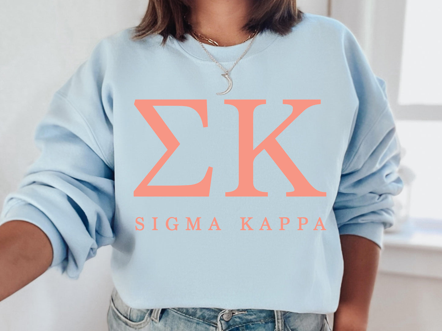 Sigma Kappa Pink Personality Sorority Sweatshirt _ 670g