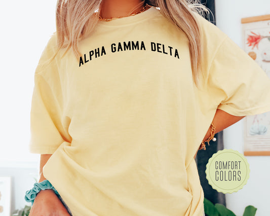 Alpha Gamma Delta Just Bold Comfort Colors Sorority T-shirt _ 2372g