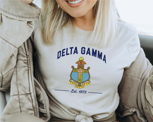 Delta Gamma Loyalty Crest Sorority T-shirt _ 4431g