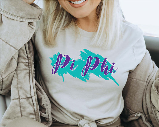 Pi Beta Phi Paint Party Sorority T-shirt _ 4492g