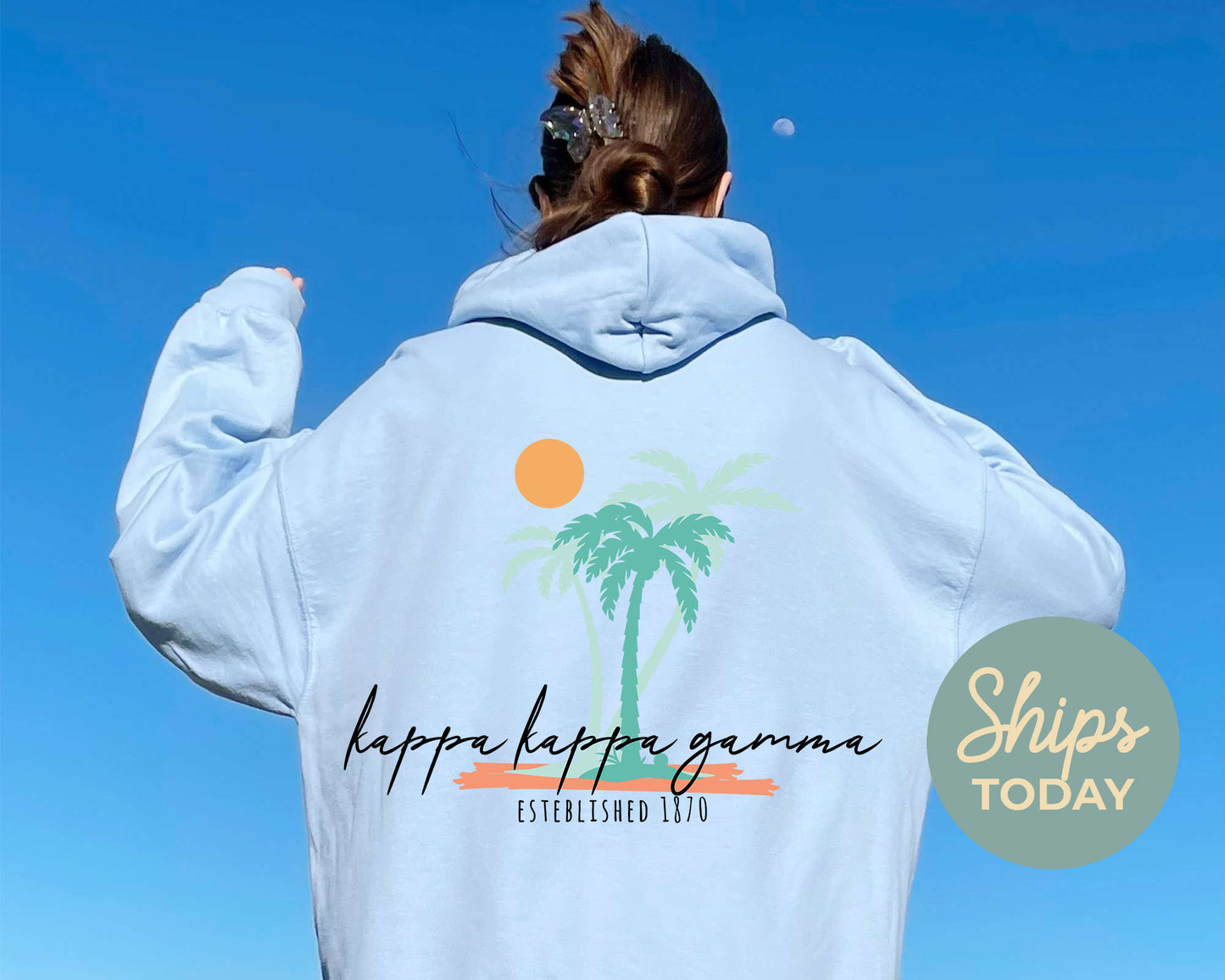 Kappa Kappa Gamma Island Sisterhood Sorority Hoodie _ 33576g