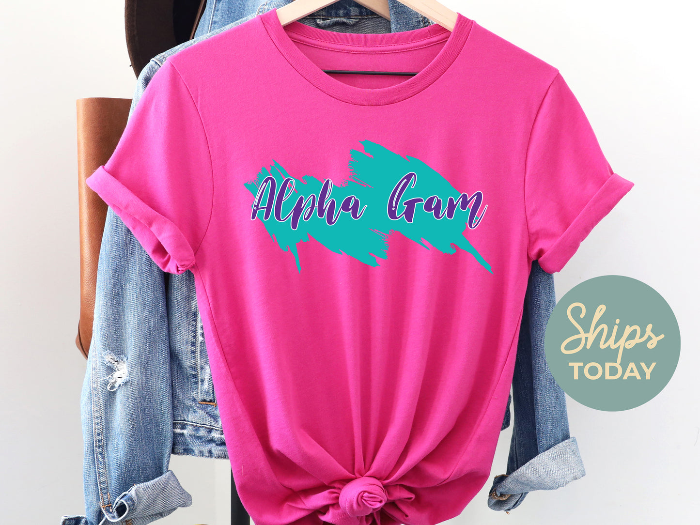 Alpha Gamma Delta Paint Party Sorority T-shirt _ 4475g
