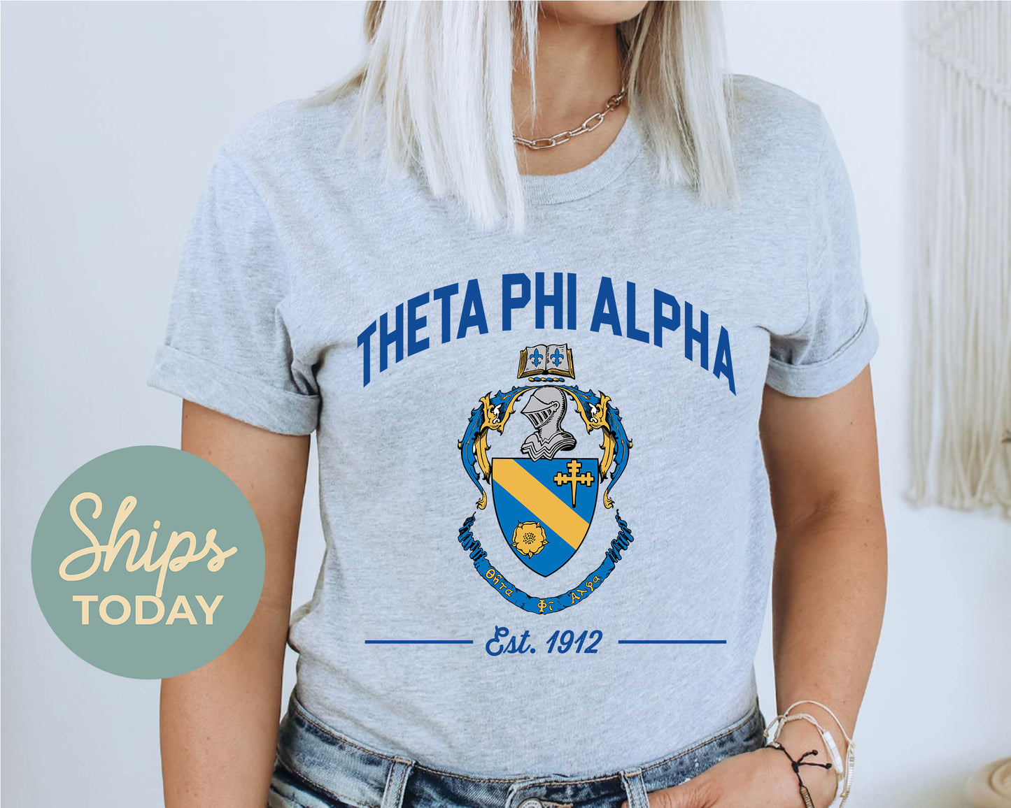 Theta Phi Alpha Loyalty Crest Sorority T-shirt _ 4444g