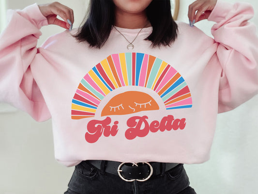 Delta Delta Delta Sunshine Sorority Sweatshirt _ 3317g