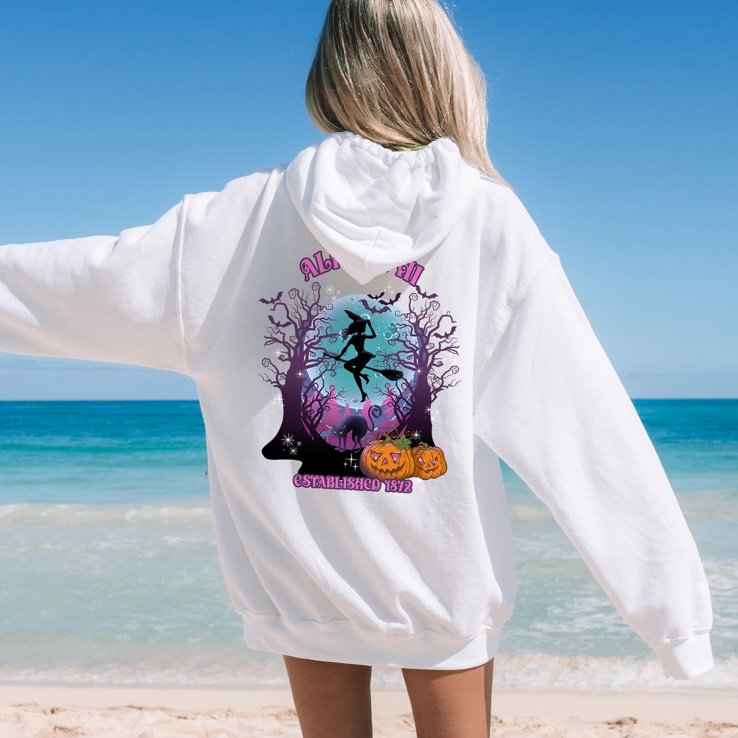Alpha Phi Halloween Witch Sorority Hoodie _ 36231g