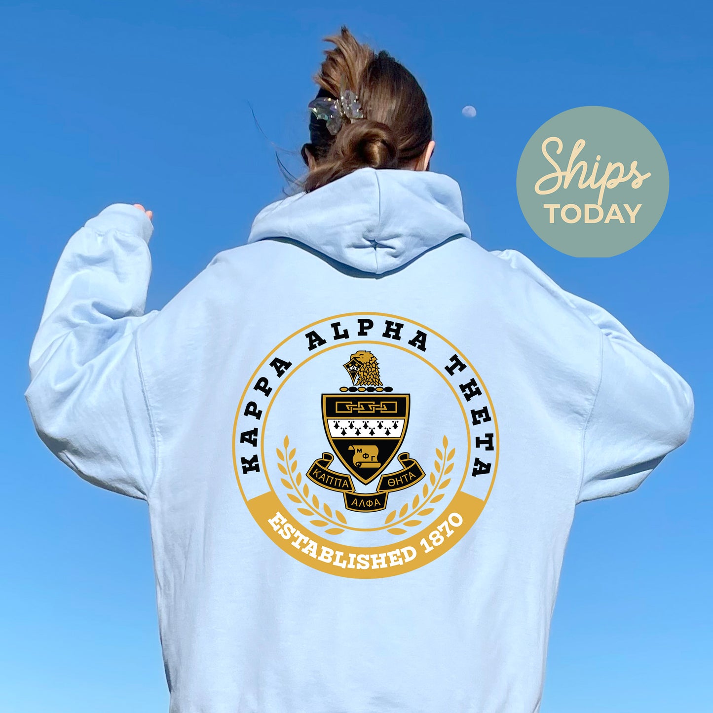 Kappa Alpha Theta Crested Tradition Sorority Hoodie _ 32831g