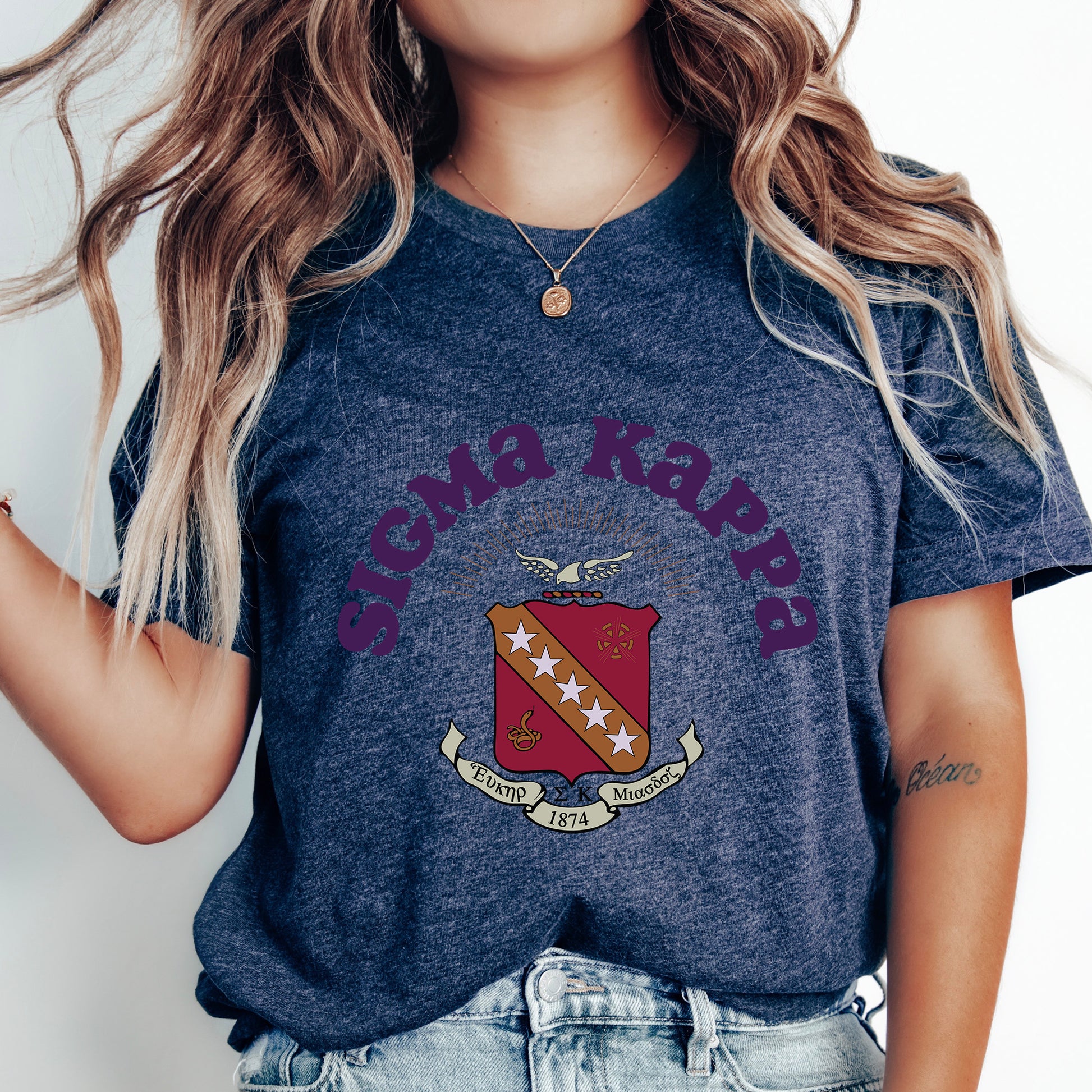 a woman with long hair wearing a t - shirt