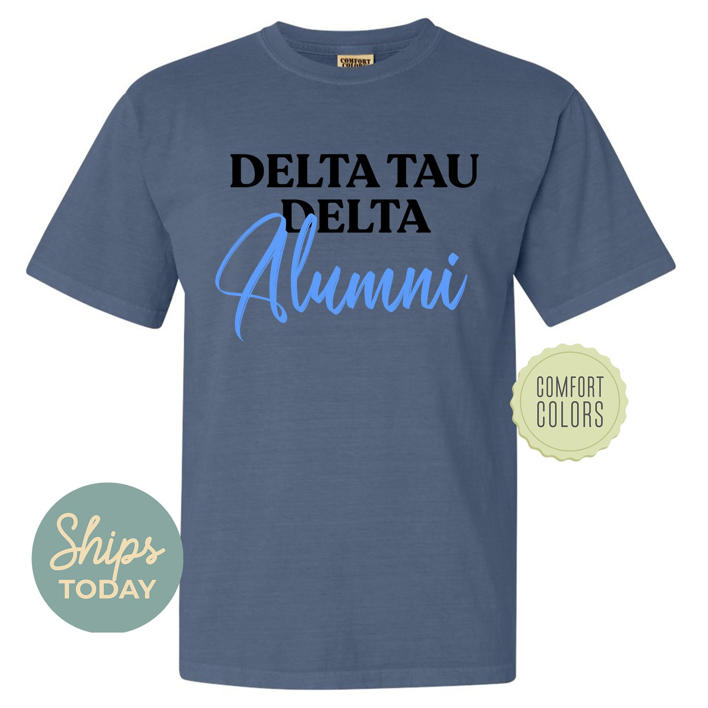 Delta Tau Delta Alumni Comfort Colors Fraternity T-shirt _ 30768g