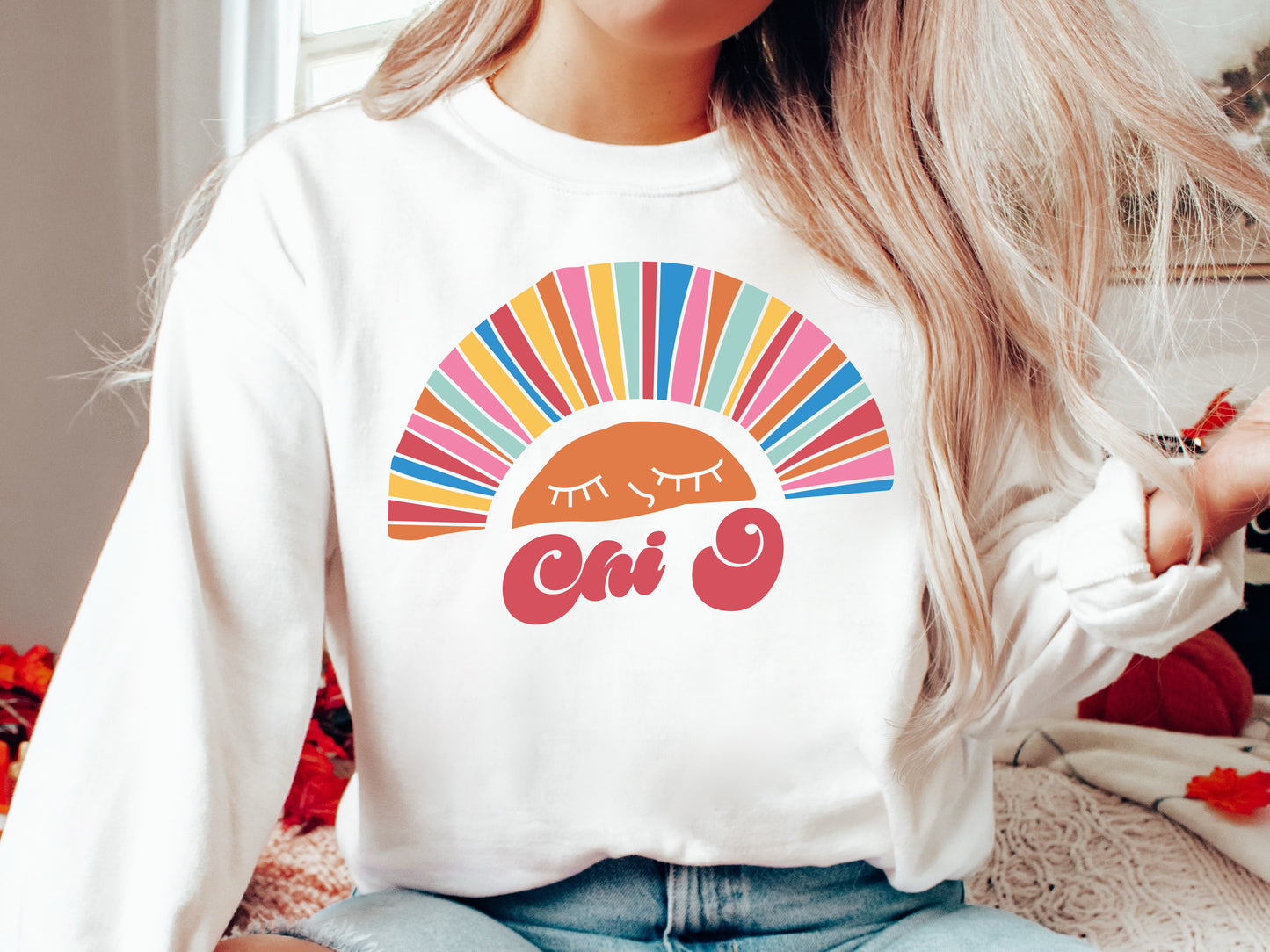Chi Omega Sunshine Sorority Sweatshirt _ 3316g