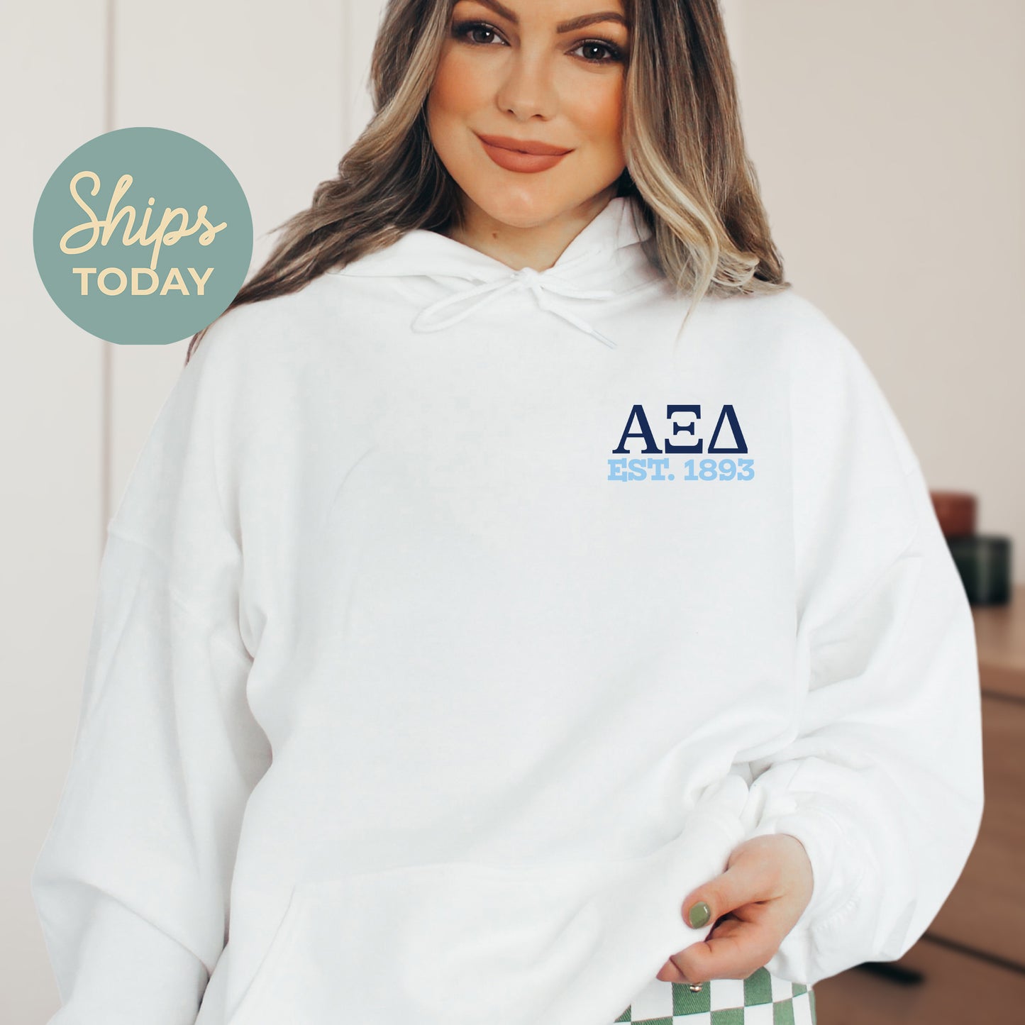 Alpha Xi Delta Crested Tradition Sorority Hoodie _ 32824g