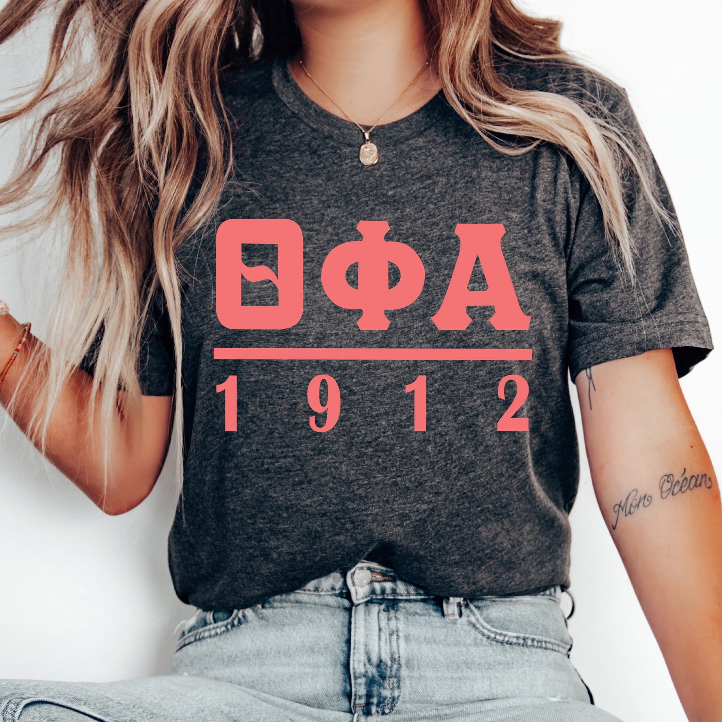 Theta Phi Alpha Monochromatic Sorority T-shirt _ 30867g